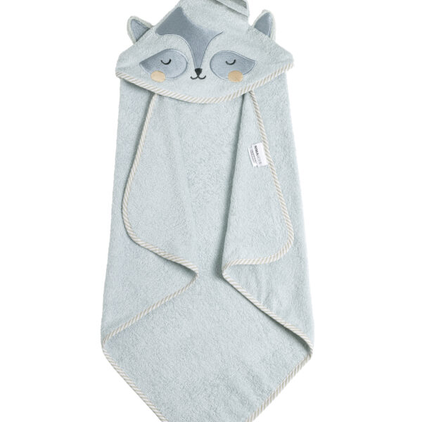 Nima Bebe Κάπα 75×75 – Sleepy Racoon Γαλάζιο shopinhome shopinhome