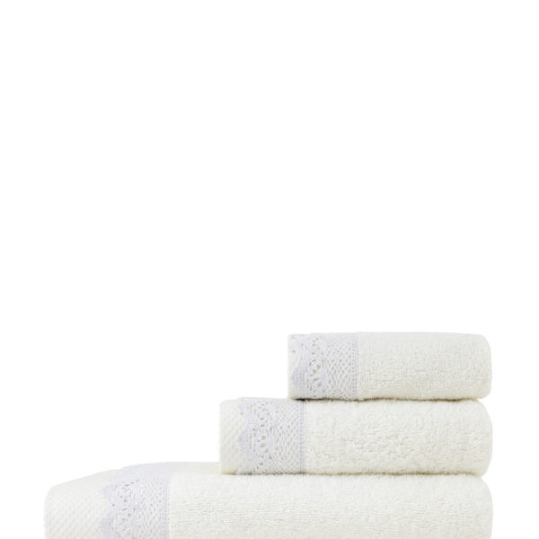 Nima Home Σετ Πετσέτες (30×50 + 50×90 + 70×140) – Demur Off White Εκρού shopinhome shopinhome