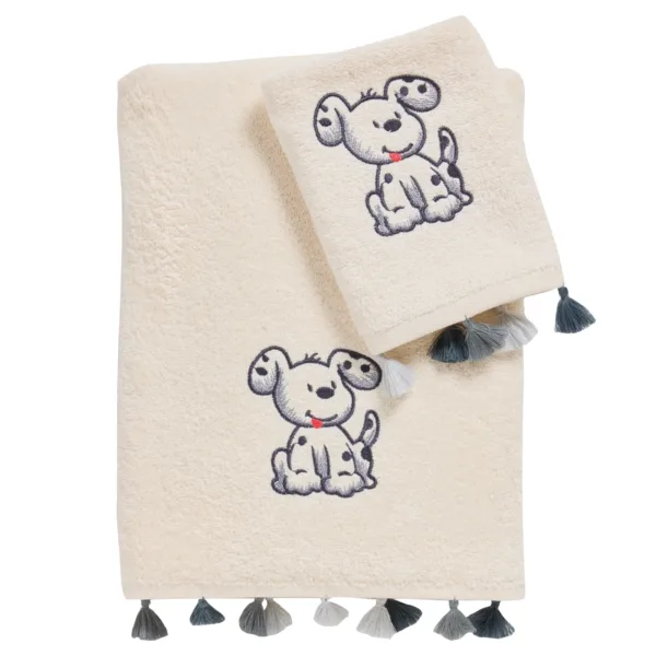 DAS BABY ΣΕΤ ΠΕΤΣΕΤΕΣ 2 ΤΕΜΑΧΙΩΝ ΚΕΝΤΗΤΕΣ SMILE 4965 GREY shopinhome shopinhome