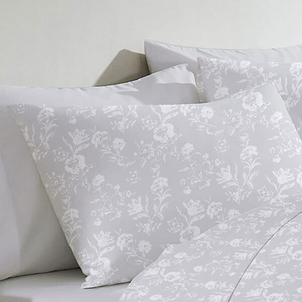 Μαξιλαροθήκη Menta Εμπριμέ 340 Grey 50×70 shopinhome shopinhome