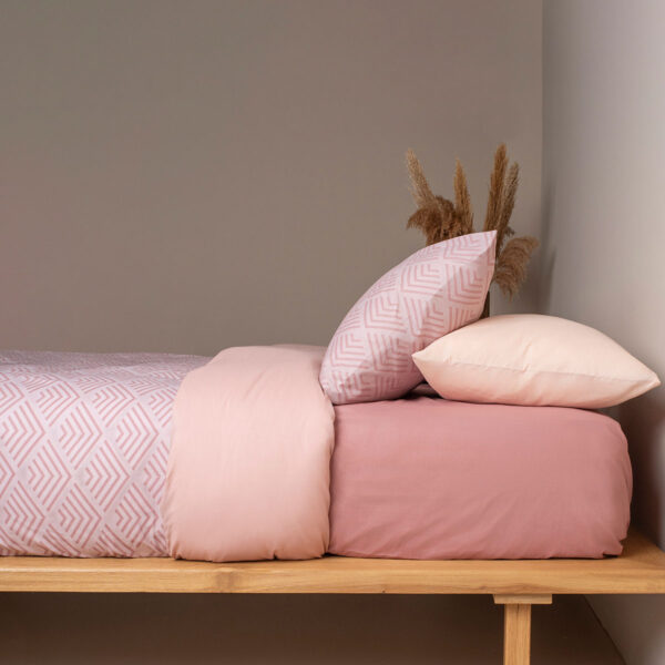 Σετ Σεντόνια Cotton Feelings 2048 Powder Μονό με λάστιχο(105×205+30) shopinhome shopinhome