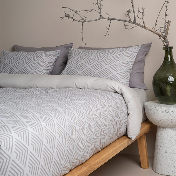 Σετ Σεντόνια Cotton Feelings 2048 Grey Υπέρδιπλο (235×270) shopinhome shopinhome