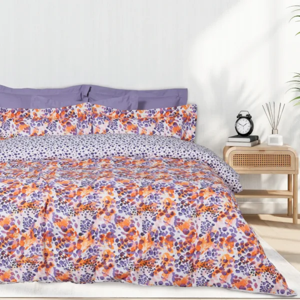 DAS HOME ΣΕΤ ΣΕΝΤΟΝΙΑ ΜΟΝΑ ΜΕ ΛΑΣΤΙΧΟ CASUAL 5430 ORANGE, PURPLE shopinhome shopinhome