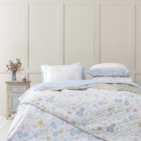 Nima Home Κουβερλί 160×240 – Belleza Λευκό, Γαλάζιο, Ροζ   160×240 shopinhome shopinhome