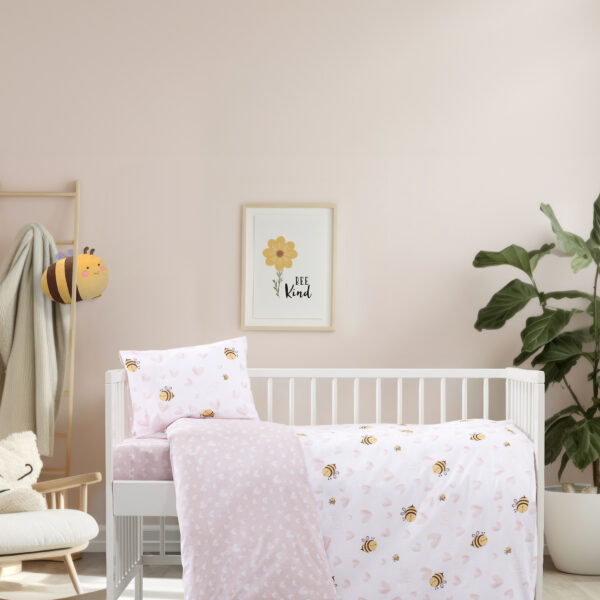 Kocoon Bebe Σετ Παπλωματοθήκη Κούνιας – Bee Love    (1 x 110×145   30×40) shopinhome shopinhome