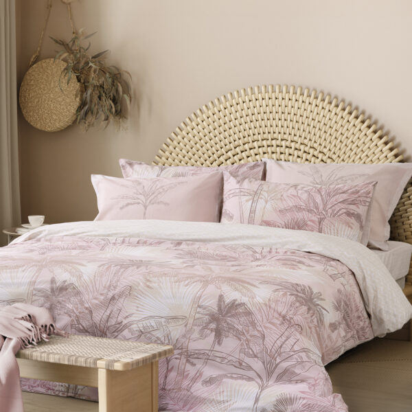 Nima Home Σετ Σεντόνια Διπλά – Curacao Ροζ, Σομόν   (2 x 220×260 + 2  52×72) shopinhome shopinhome