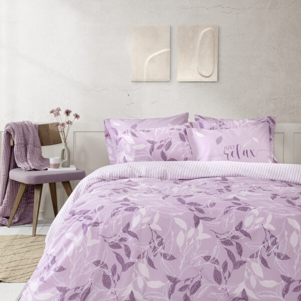 Nima Home Σετ Σεντόνια Υπέρδιπλα με Λάστιχο – Florelia Λιλά     (1 x 160×200+32  x 240×260 + 2  52×72) shopinhome shopinhome