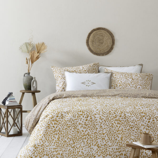 Nima Home Σετ Σεντόνια Μονά – Kalif Μπεζ   (2 x 170×260   52×72) shopinhome shopinhome