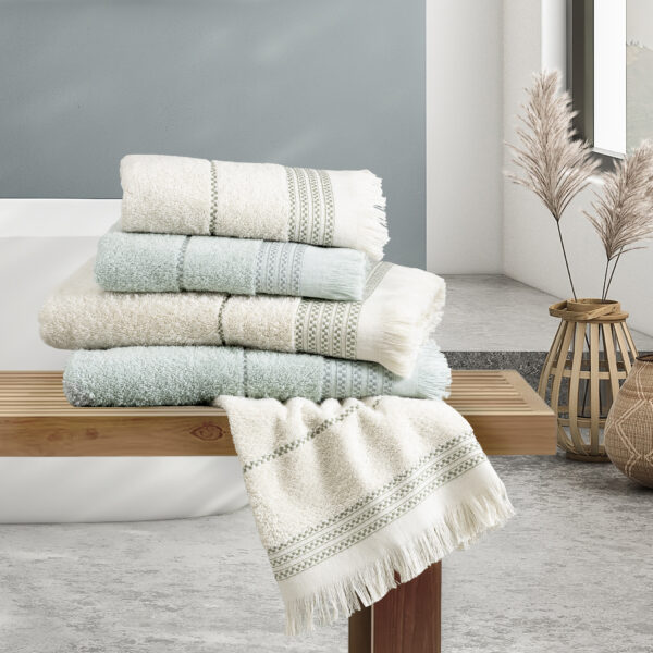 Nima Home Σετ Πετσέτες (30×50 + 50×90 + 70×140) Plush – Light Beige Μπεζ shopinhome shopinhome