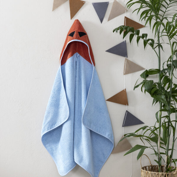 Nima Kids Παιδική κάπα 70×120 με κουκουλα – Superhero Μπλε, Πορτοκαλί shopinhome shopinhome