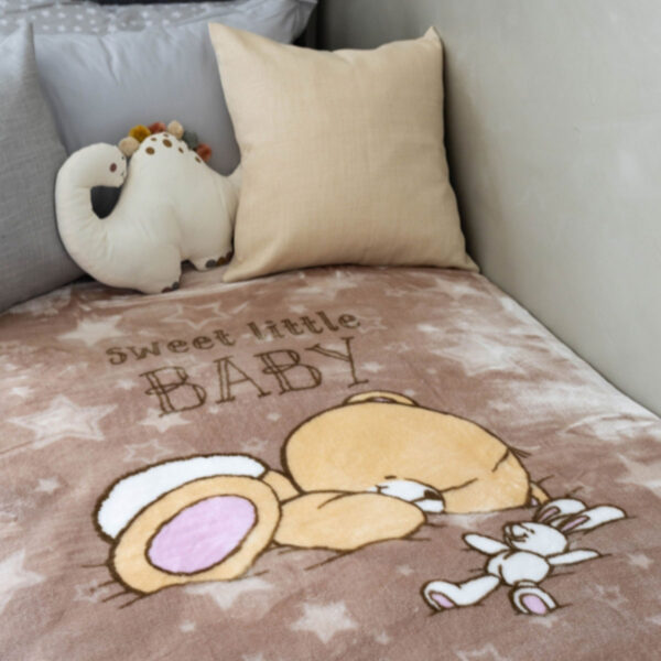 Κουβέρτα Βελουτέ Κούνιας 1550 Brown 110×140 shopinhome shopinhome