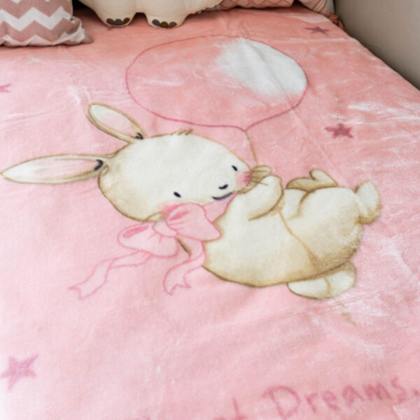 Κουβέρτα Βελουτέ Κούνιας 1545 Pink 110×140 shopinhome shopinhome