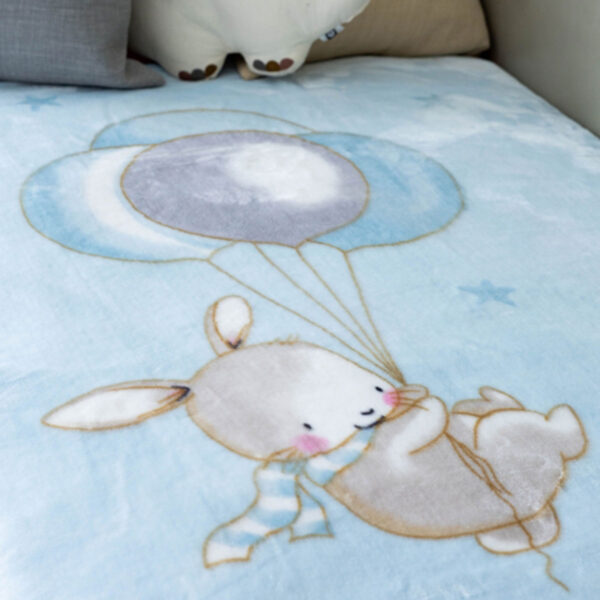 Κουβέρτα Βελουτέ Κούνιας 1546 Blue 110×140 shopinhome shopinhome