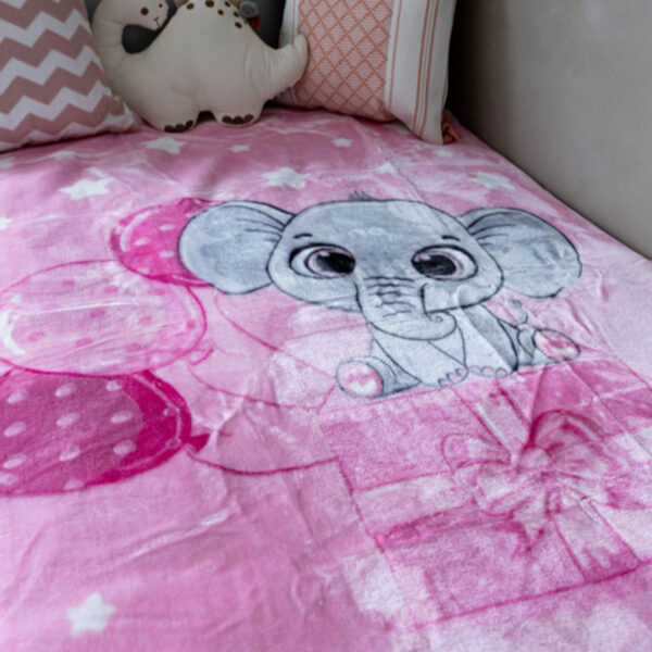 Κουβέρτα Βελουτέ Κούνιας 1558 Pink 110×140 shopinhome shopinhome