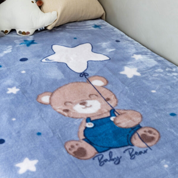 Κουβέρτα Βελουτέ Κούνιας 1571 Blue 110×140 shopinhome shopinhome