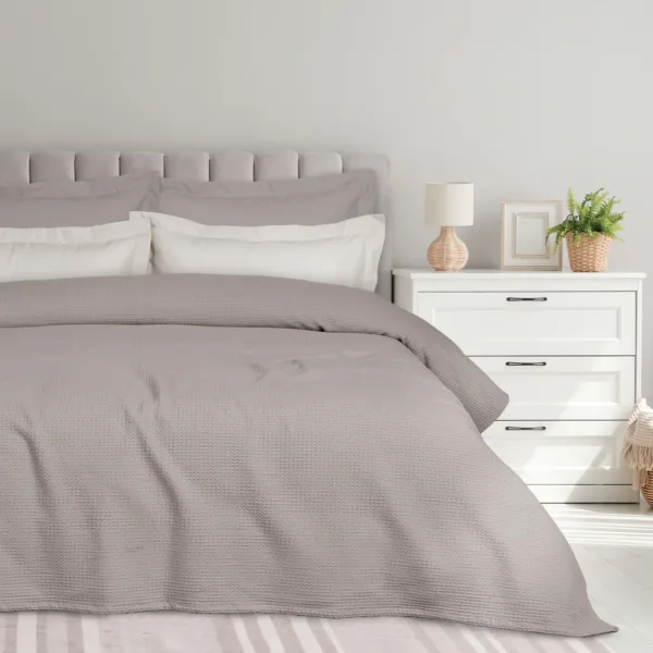 DAS HOME ΚΟΥΒΕΡΤΑ ΠΙΚΕ 240X260 0495 TAUPE shopinhome shopinhome