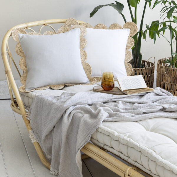 Nima Home Διακοσμητικό Μαξιλάρι 45×45 – Sage White Λευκό shopinhome shopinhome