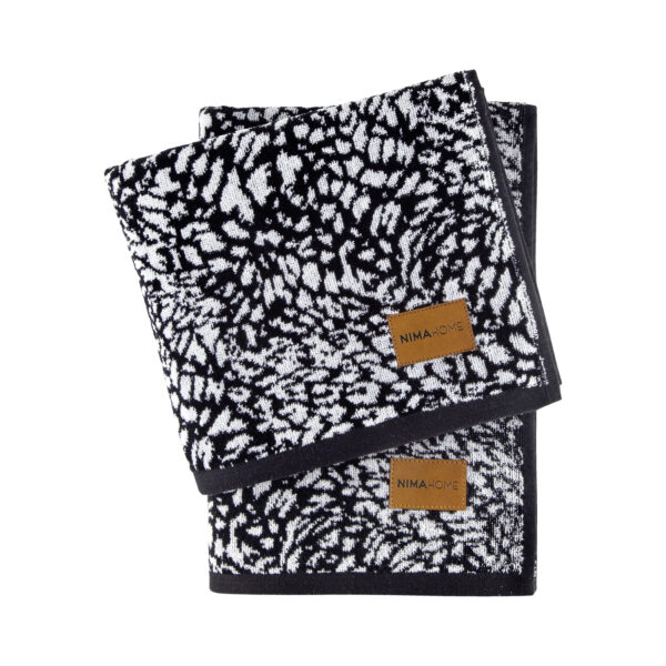 Nima Home Σετ Πετσέτες (50×90 + 70×140) – Dakara Μαύρο, Άσπρο shopinhome shopinhome