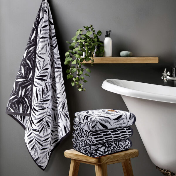 Nima Home Πετσέτα 70×140 – Fiji Μαύρο, Άσπρο shopinhome shopinhome