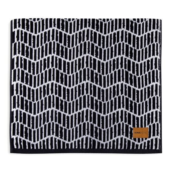 Nima Home Πετσέτα 70×140 – Lavy Μαύρο, Άσπρο Μπάνιο shopinhome
