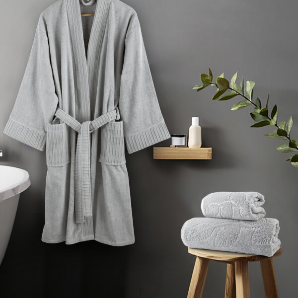 Nima Home Μπουρνούζι Kimono – Extra/Extra Large – Velvet Gray Γκρι shopinhome shopinhome