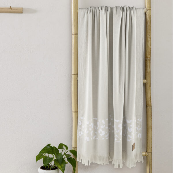 Nima Home Πετσέτα 90×160 – Leona Jacquard Μπεζ shopinhome shopinhome