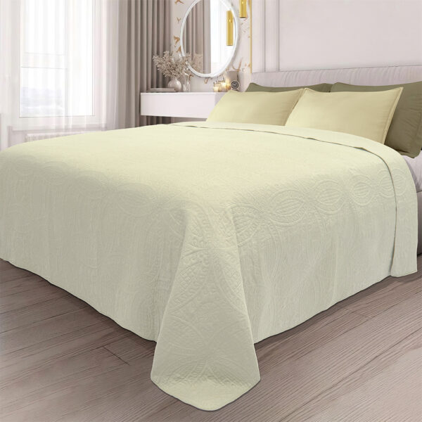 LINO ΚΟΥΒΕΡΛΙ LIGERO ECRU 220X240 shopinhome shopinhome