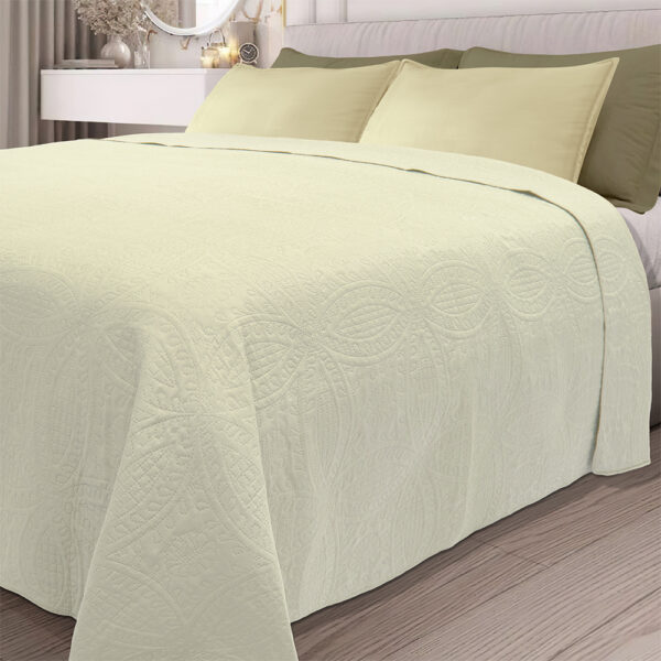 LINO ΚΟΥΒΕΡΛΙ LIGERO ECRU 220X240 shopinhome shopinhome