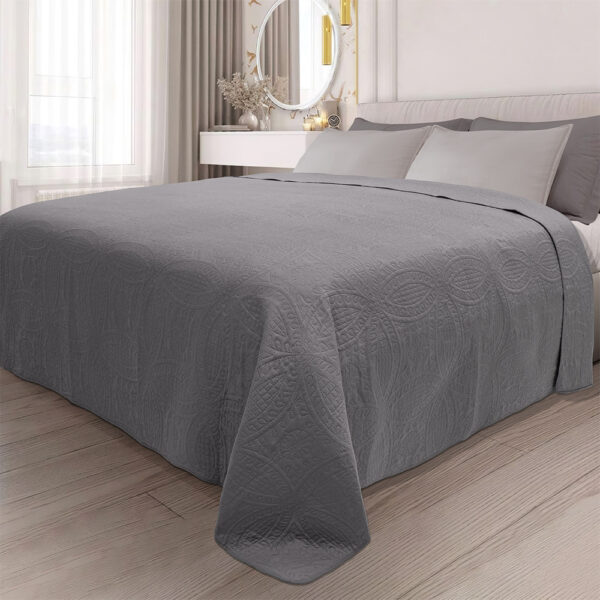 LINO ΚΟΥΒΕΡΛΙ LIGERO GREY 220X240 shopinhome shopinhome