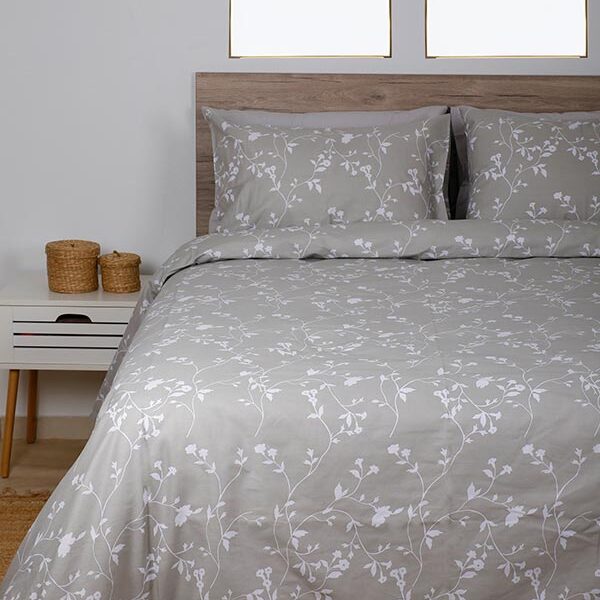 Σετ Σεντόνια Cotton Feelings 924 Grey Υπέρδιπλο (235×270) shopinhome shopinhome