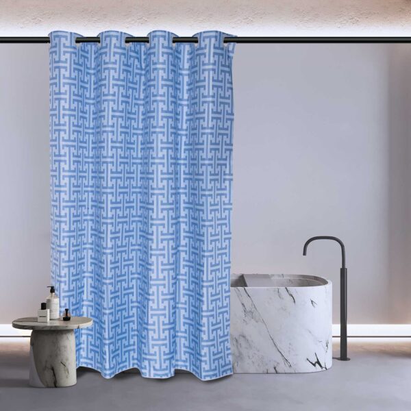 GREENWICH POLO CLUB ΚΟΥΡΤΙΝΑ ΜΠΑΝΙΟΥ 200Χ180 ESSENTIAL 3119 DUSTY BLUE shopinhome shopinhome