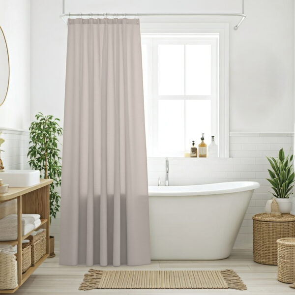 DAS HOME ΚΟΥΡΤΙΝΑ ΜΠΑΝΙΟΥ 200X180 0808 TAUPE shopinhome shopinhome