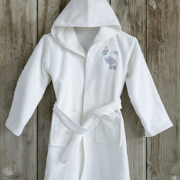 Nima Bebe Μπουρνούζι – No 1/2 – Little Love Λευκό shopinhome shopinhome