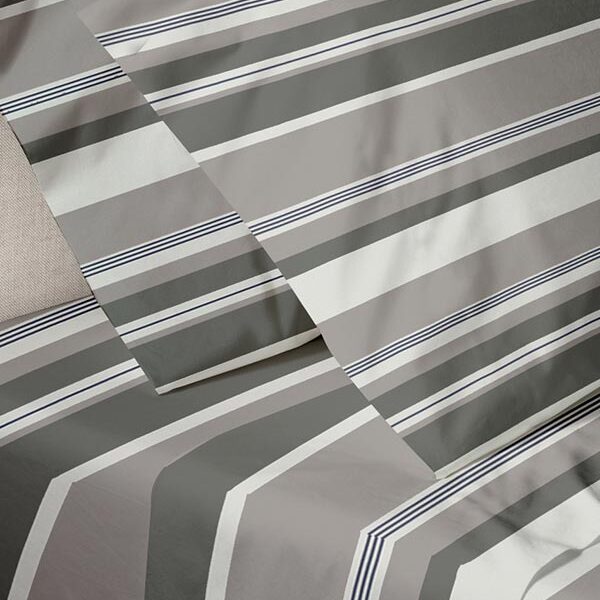 Σετ Σεντόνια Menta Εμπριμέ 550 Grey Μονο (160×250) shopinhome shopinhome