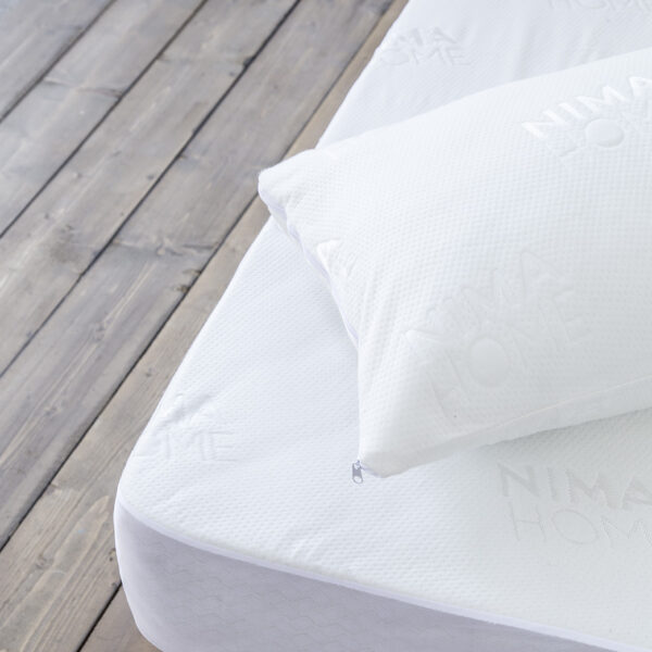 Nima Home Επίστρωμα 160×200+30 Abbraccio – Jacquard Λευκό shopinhome shopinhome