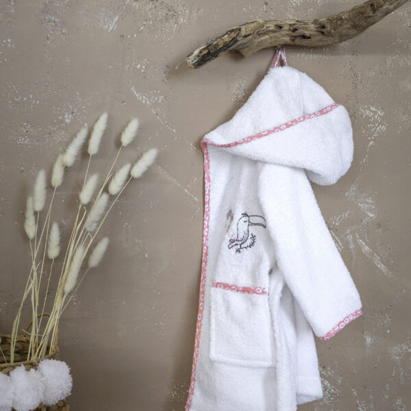 Nima Bebe Μπουρνούζι – No 1/2 – Toco Toucan Ροζ shopinhome shopinhome