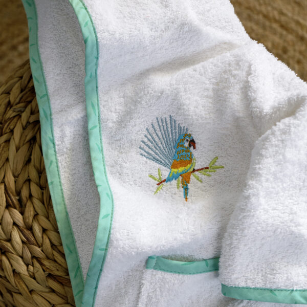 NIMA Bebe Μπουρνούζι – No 1/2 – Macaw Λευκό shopinhome shopinhome