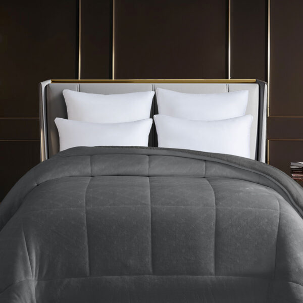 Κουβερτοπάπλωμα Dalia Anthracite Μονό (160×220) shopinhome shopinhome