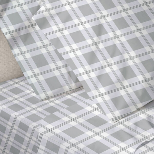 Σετ Σεντόνια Menta Εμπριμέ 380 Check Μονο (160×250) shopinhome shopinhome