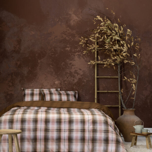 Nima Home Σετ Σεντόνια Μονά – Alan Earth Μπεζ, Καφέ   (2 x 170×260   52×72) shopinhome shopinhome