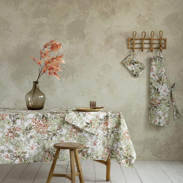 Nima Home Τραπεζομάντηλο 150×190 – Lush Πράσινο, Κοραλί shopinhome shopinhome