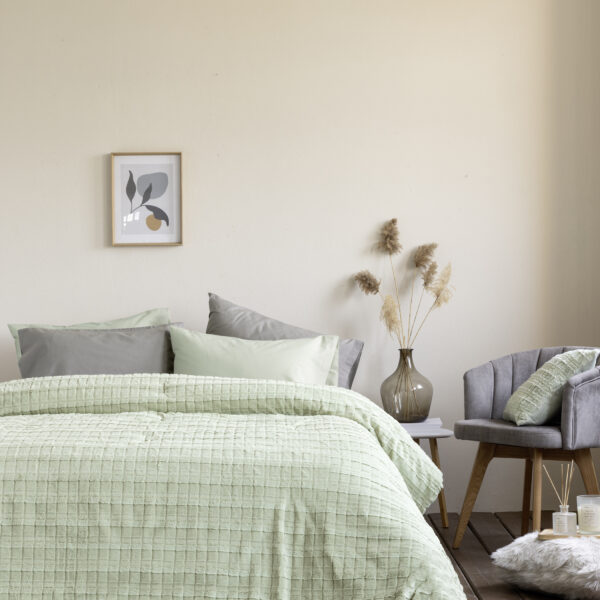 Nima Home Κουβέρτα/Πάπλωμα Υπέρδιπλο 220×240 – Weave Mint Μέντα   220×240 shopinhome shopinhome