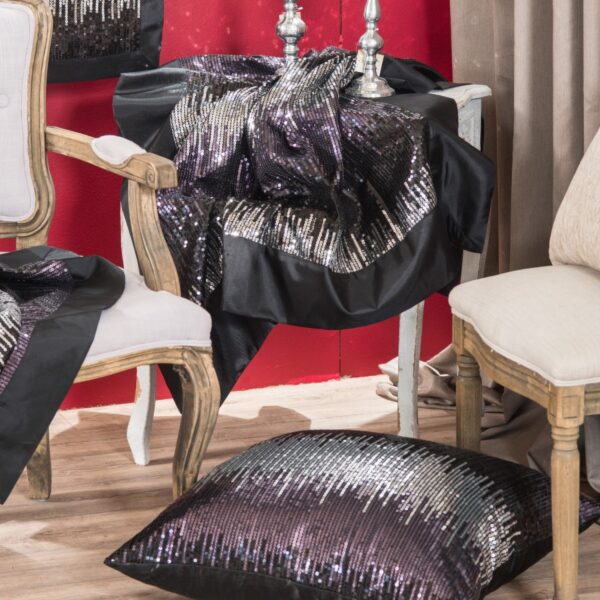 Τραπεζομάντηλο D1072-Μαύρο – 140x140cm shopinhome shopinhome