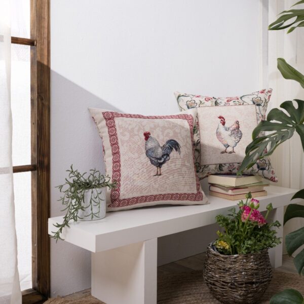 Μαξιλαροθήκη Rooster – 45x45cm με γέμιση shopinhome shopinhome