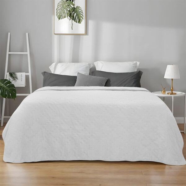 LINO ΚΟΥΒΕΡΛΙ LIPE OFF WHITE 220X240 Lino shopinhome