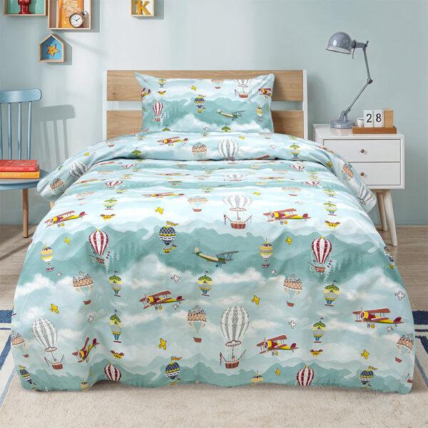 LINO ΠΑΙΔΙΚΑ ΣΕΤ ΣΕΝΤΟΝΙΑ CLOUD CHASERS PETROL 170X260 Lino shopinhome