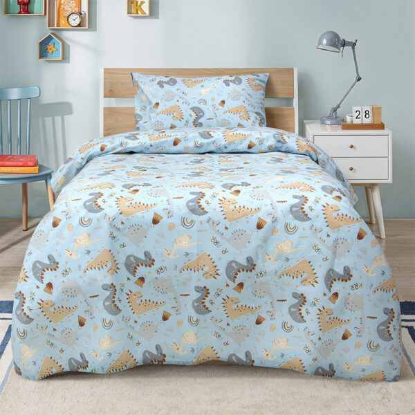 LINO ΠΑΙΔΙΚΑ ΣΕΤ ΣΕΝΤΟΝΙΑ JURRASIC NAP PETROL 170X260 Lino shopinhome