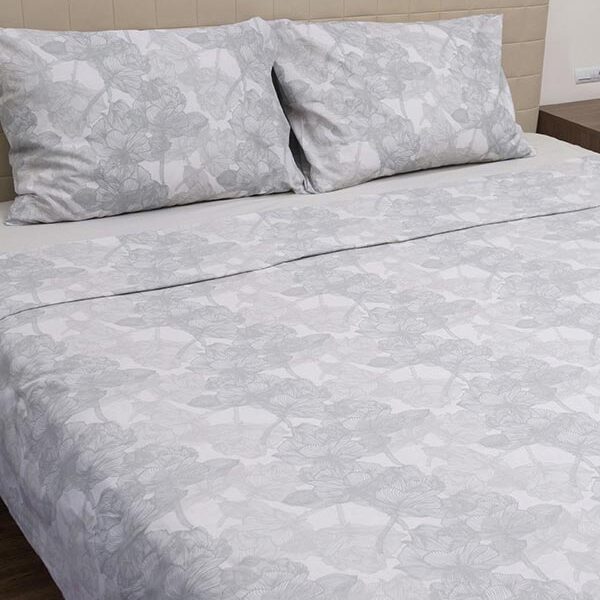 Σετ Σεντόνια Cotton Feelings 2032 Grey Υπέρδιπλο (235×270) shopinhome shopinhome
