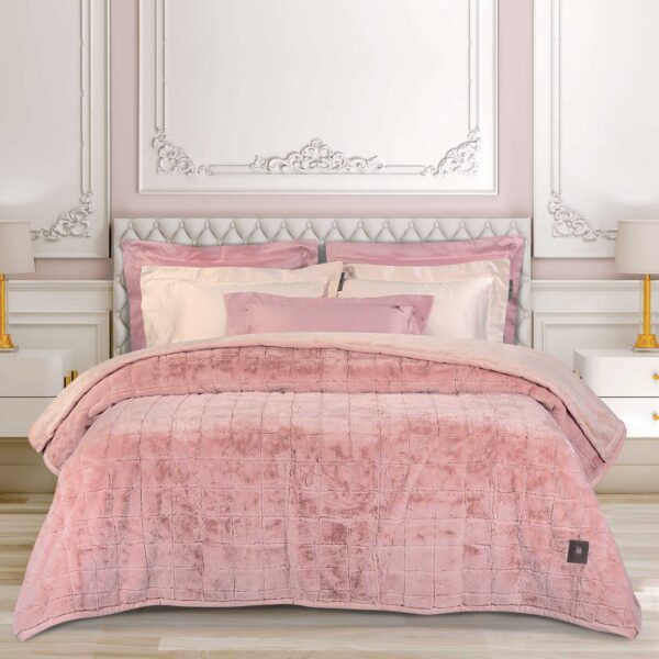 GREENWICH POLO CLUB ΚΟΥΒΕΡΤΑ FAUX FUR ΥΠΕΡΔΙΠΛΗ PREMIUM 3499 SALMON shopinhome shopinhome