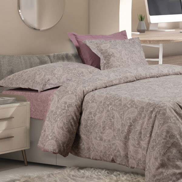 DAS HOME ΣΕΤ ΠΑΠΛΩΜΑΤΟΘΗΚΗ ΜΟΝΗ CASUAL 5438 GREY, LILAC shopinhome shopinhome